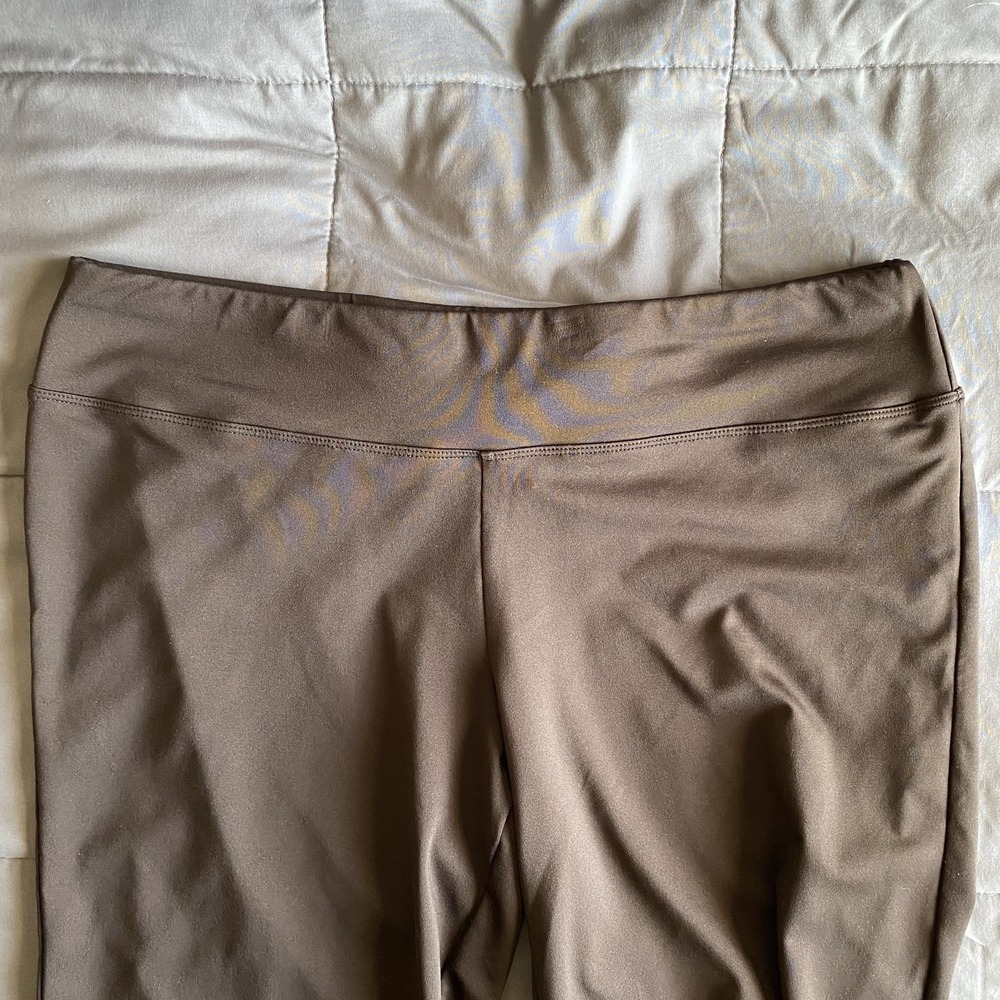 Columbia Large Brown Women's Cropped Ankle Pants Wide Straight Leg Activewear - Picture 4 of 9